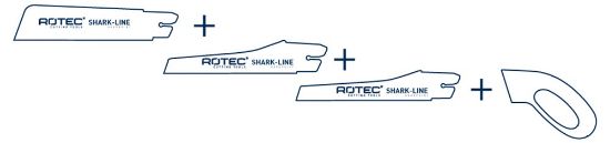 Afbeeldingen van ROTEC Handzagenset Shark-Line 4x