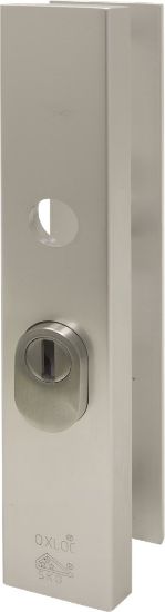 Afbeeldingen van OXLOC Veiligheidslangschild krukgat + kerntrekbeveiliging recht aluminium PC92 40MM