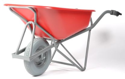 Afbeeldingen van MATADOR Kruiwagen Profi-Max Plus 151-CT HDPE bak rood 90L met lekvrije band