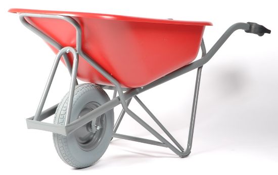 Afbeeldingen van MATADOR Kruiwagen Profi-Max Plus 151-CT HDPE bak rood 90L met lekvrije band