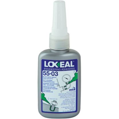 Afbeeldingen van LOXEAL Schroefdraadborging 55-03 medium sterkte blauw 50ML