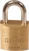 Afbeeldingen van OXLOC Cilinderhangslot EV messing laag 20MM KD20