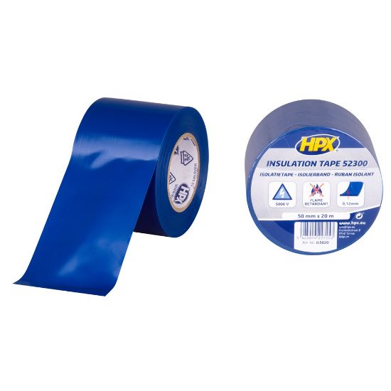 Afbeeldingen van HPX Isolatietape PVC blauw 50MM 20M