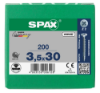Afbeeldingen van SPAX Spaanplaatschroef verzonkenkop WIROX voldraad PZ2 3,5X30MM