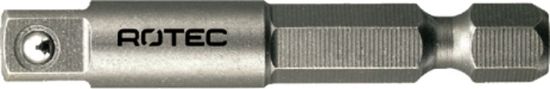 Afbeeldingen van ROTEC Adapter E6,3 > vierkant ¼" met kogel 50MM 10x