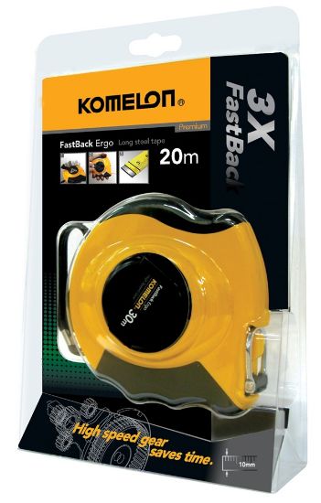Afbeeldingen van KOMELON Meetband FastBackErgo 20M 10MM staal/nylon
