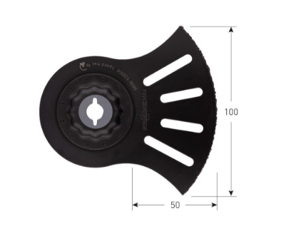 Afbeeldingen van ROTEC Segmentzaagblad Starlock-Max MOS 100K4 HM-RIFF 100X50MM