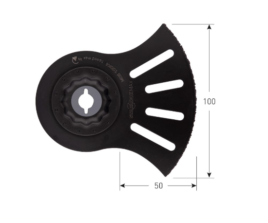 Afbeeldingen van ROTEC Segmentzaagblad Starlock-Max MOS 100K4 HM-RIFF 100X50MM