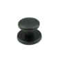Afbeeldingen van OXLOC Voordeurknop aluminium zwart op rozet rond 60MM