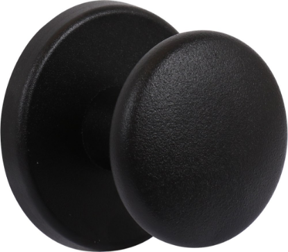 Afbeeldingen van OXLOC Voordeurknop aluminium zwart op rozet rond 60MM