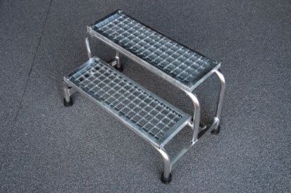 Afbeeldingen van ASC Montagetrap 2 treeds met rooster 39,5X57X59,5CM