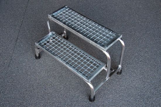 Afbeeldingen van ASC Montagetrap 2 treeds met rooster 39,5X57X59,5CM