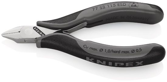 Afbeeldingen van KNIPEX Zijsnijtang elektro 7752115ESD DIN9654