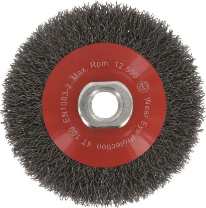 Afbeeldingen van ROTEC Kegelborstel gegolfd staaldraad M14 100X0,5MM