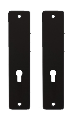 Afbeeldingen van AMI Kortschild type 180/41 RH zonder krukgat zwart met PC 55