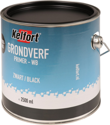 Afbeeldingen van KELFORT Grondverf op waterbasis zwart 2500ML