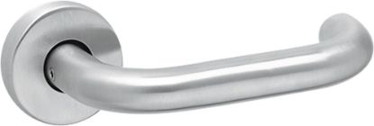 Afbeeldingen van OXLOC Deurkruk + rozet D-model Coevorden RVS PE 37-42MM