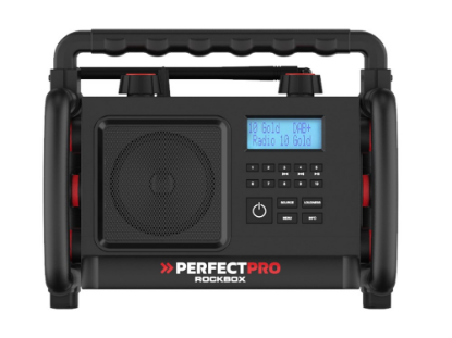 Afbeeldingen van PERFECTPRO Bouwradio ROCKBOX DAB+/FM/Bluetooth oplaadbaar IP65
