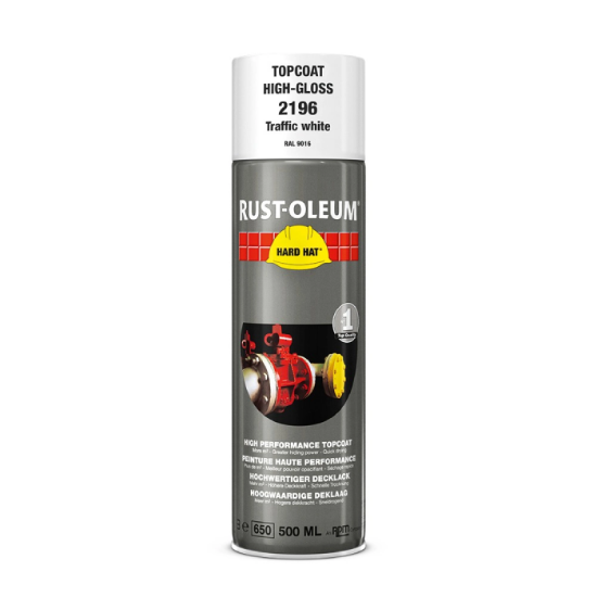 Afbeeldingen van RUST-OLEUM Deklaag verkeerswit RAL9016 500ML