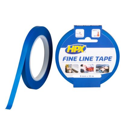 Afbeeldingen van Fine line tape (lineerband) blauw 9MM 33M