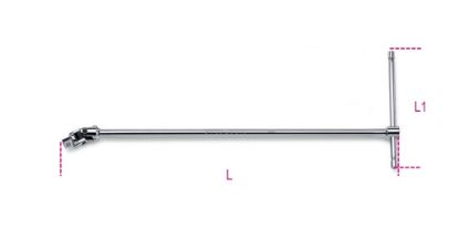 Afbeeldingen van BETA T-sleutel ¼" cardangewricht 900/40