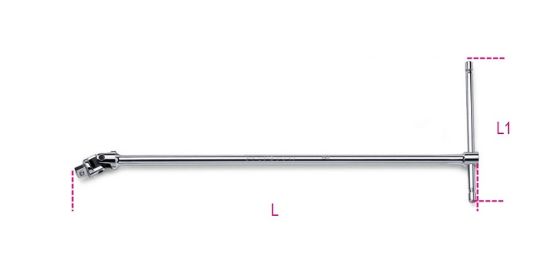 Afbeeldingen van BETA T-sleutel ¼" cardangewricht 900/40