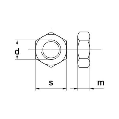 Afbeeldingen van Zeskantmoer DIN934 A2 M8 GECOAT