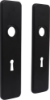 Afbeeldingen van OXLOC Klikschild kort krukgat + profielcilinder aluminium zwart SL56