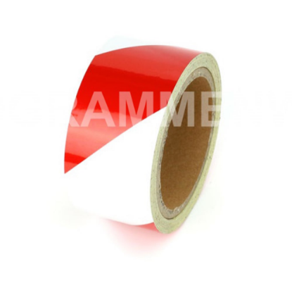 Afbeeldingen van Markeringstape klasse I rood/wit reflecterend 50MM 10M