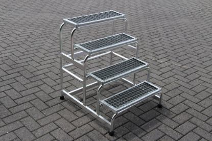 Afbeeldingen van ASC Montagetrap 4 treeds met rooster 77,5X111X59,5CM