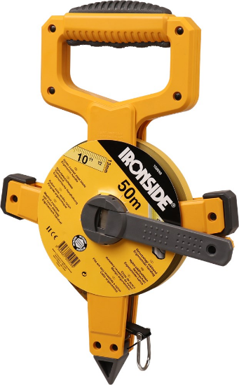 Afbeeldingen van IRONSIDE Landmetermaat staal open frame 13MM 50M