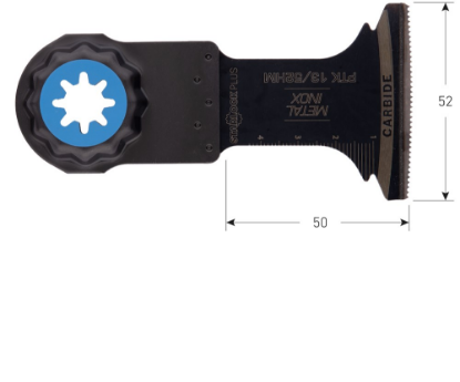 Afbeeldingen van ROTEC Invalzaagblad Starlock-Plus PTK 13/52HM Metaal/INOX 52X50MM