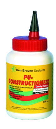 Afbeeldingen van ZWALUW PU-lijm PU-Constructionfix D4 bruin 500ML