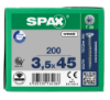Afbeeldingen van SPAX Spaanplaatschroef verzonkenkop WIROX deeldraad T20 3,5X45MM