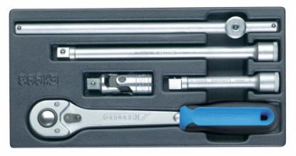 Afbeeldingen van GEDORE Dopsleutel-toebehorenset ½" 1500 ES-1993 T 5x