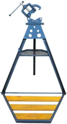 Afbeeldingen van FORUM Buisbankschroef met voetplaat gesmeed ½-2"