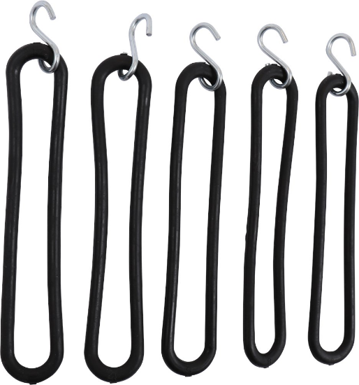 Afbeeldingen van KELFORT Spanrubber zwart 20CM met S-haak