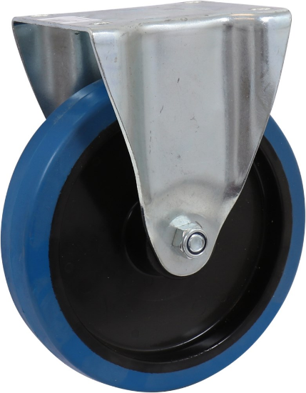 Afbeeldingen van KELFORT Bokwiel EV blauw rubber wiel 200MM 400kg