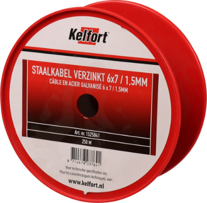 Afbeeldingen van KELFORT Staalkabel EV 6X7 1,5MM 250M