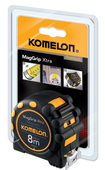 Afbeeldingen van KOMELON Rolmaat MagGrip Xtra 8M 32MM staal/nylon