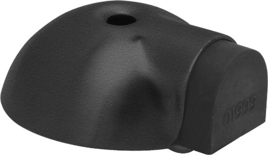 Afbeeldingen van OXLOC Deurbuffer RVS zwart vloer 63X24MM