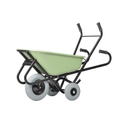 Afbeeldingen van MATADOR Kruiwagen ERGO TORO CT M-170-CT-WB met groene bak 90L met lekvrij wiel
