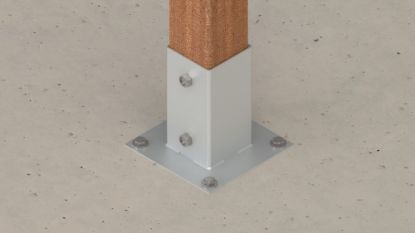 Afbeeldingen van GEBR. BODEGRAVEN Paalhouder met plaat TV 71X71X150MM 2MM