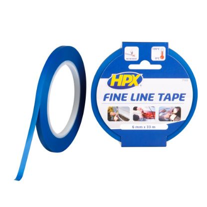 Afbeeldingen van Fine line tape (lineerband) blauw 6MM 33M