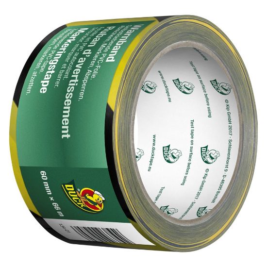 Afbeeldingen van DUCK Markeringstape geel/zwart 60MM 66M