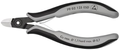 Afbeeldingen van KNIPEX Zijsnijtang elektro PREC 7902125ESD DIN9654