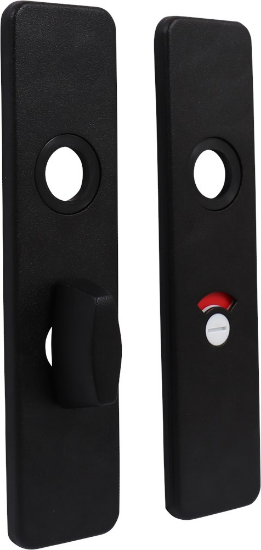 Afbeeldingen van OXLOC Klikschild kort vrij/bezet Saint Denis aluminium zwart 5X57MM