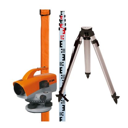 Afbeeldingen van NEDO Waterpasinstrument set Z24 met 5M baak + aluminium statief 465245