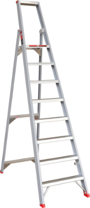 Afbeeldingen van KELFORT Plateautrap enkel oploopbaar 8 treden 189CM