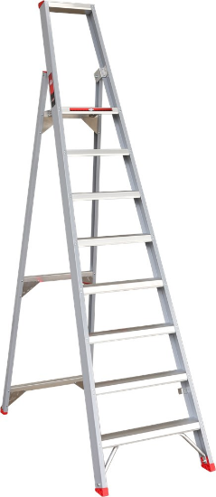 Afbeeldingen van KELFORT Plateautrap enkel oploopbaar 8 treden 189CM